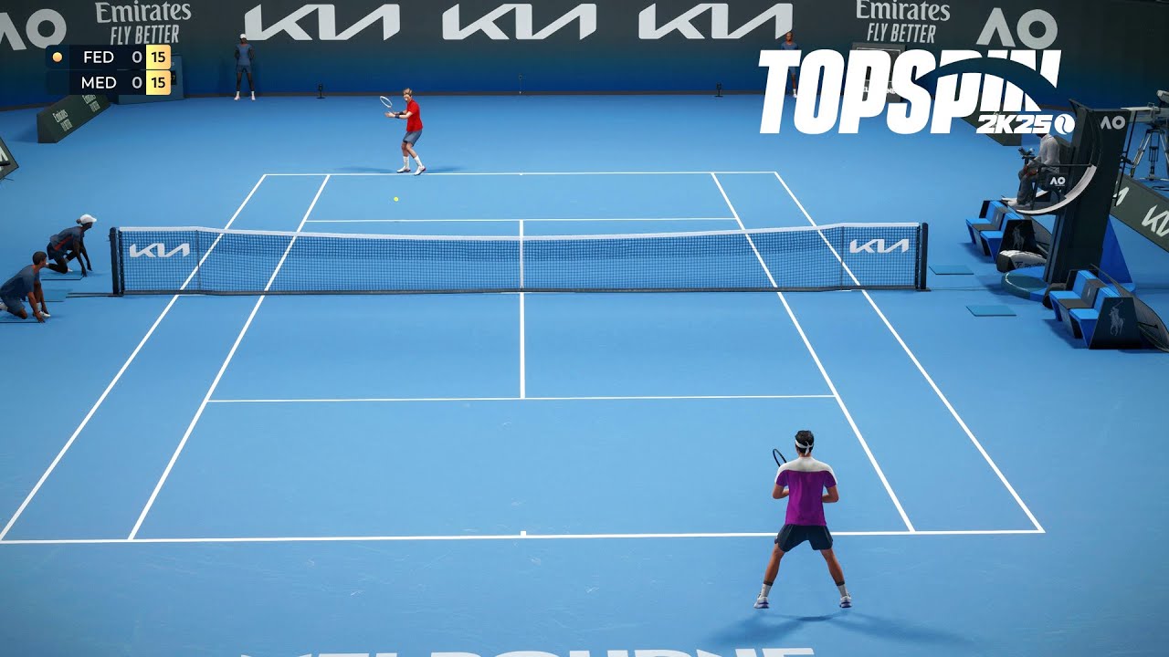 Top Spin 2K25 - *BEST OF 5 SET MATCH* - Roger Federer Vs Daniil Medvedev I Australian Open (PS5)