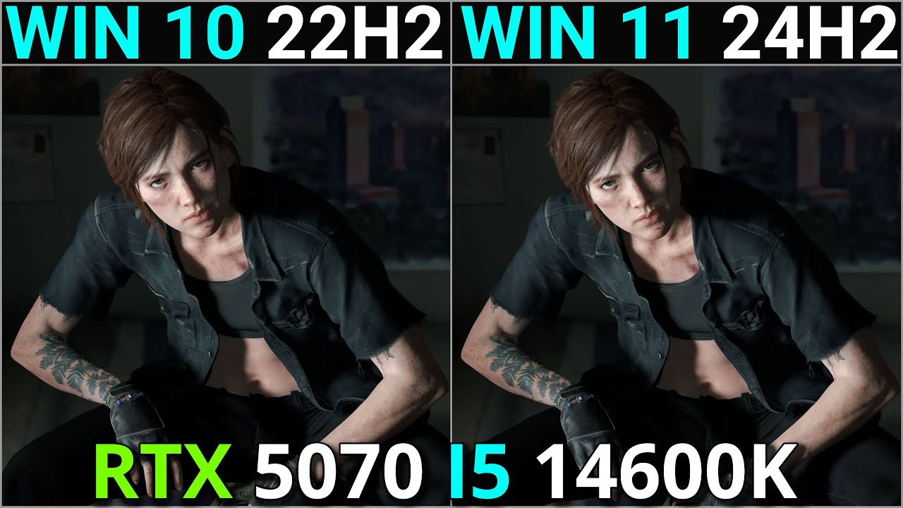 Windows 10 22H2 vs Windows 11 24H2 - i5 14600K + RTX 5070 Gaming Performance Test