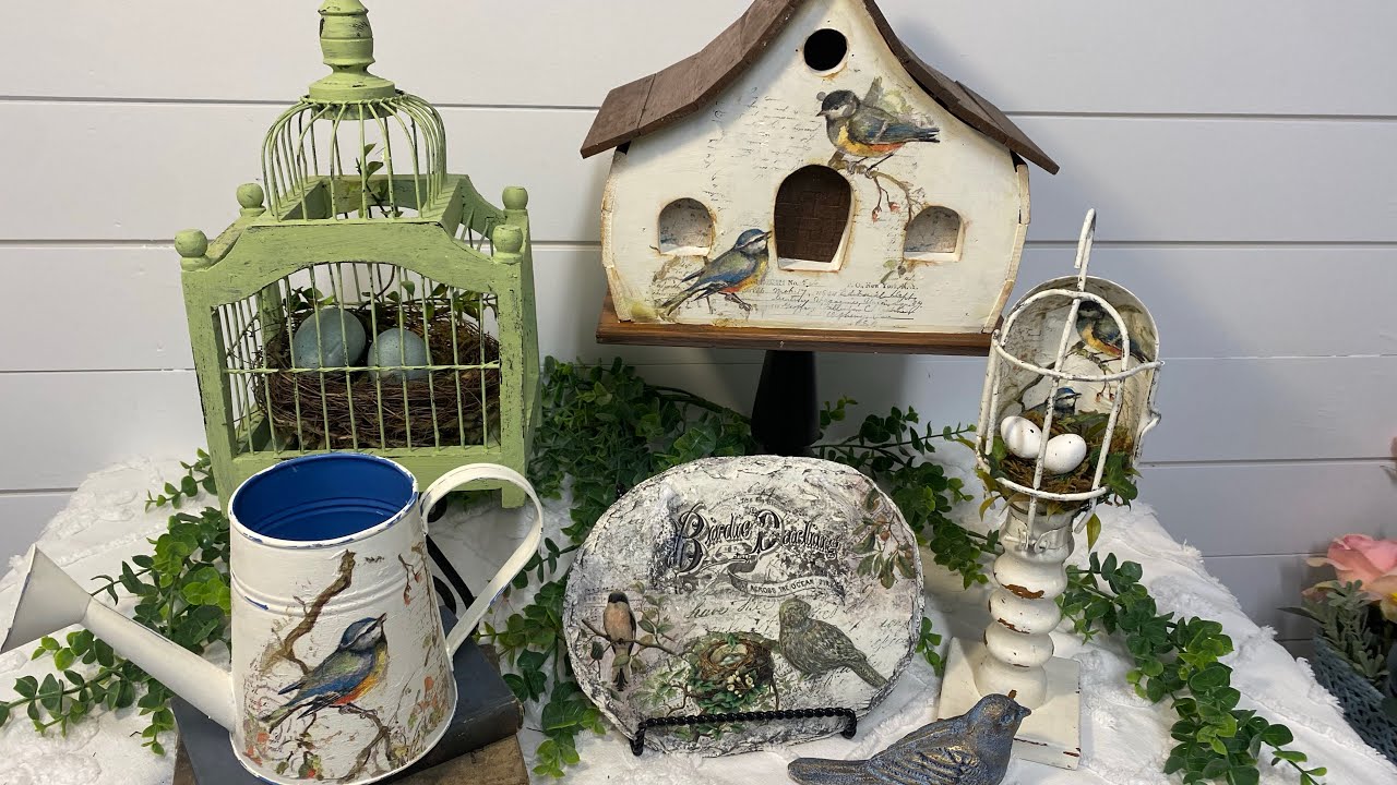 How to Cottage Style Bird Decor