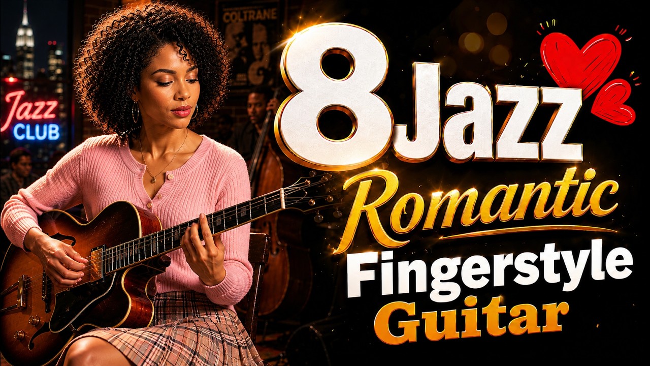 🔥TOP 8🔥Romantic Jazz Fingerstyle Guitar Songs | Easy TAB + Tutorial | Lyrics