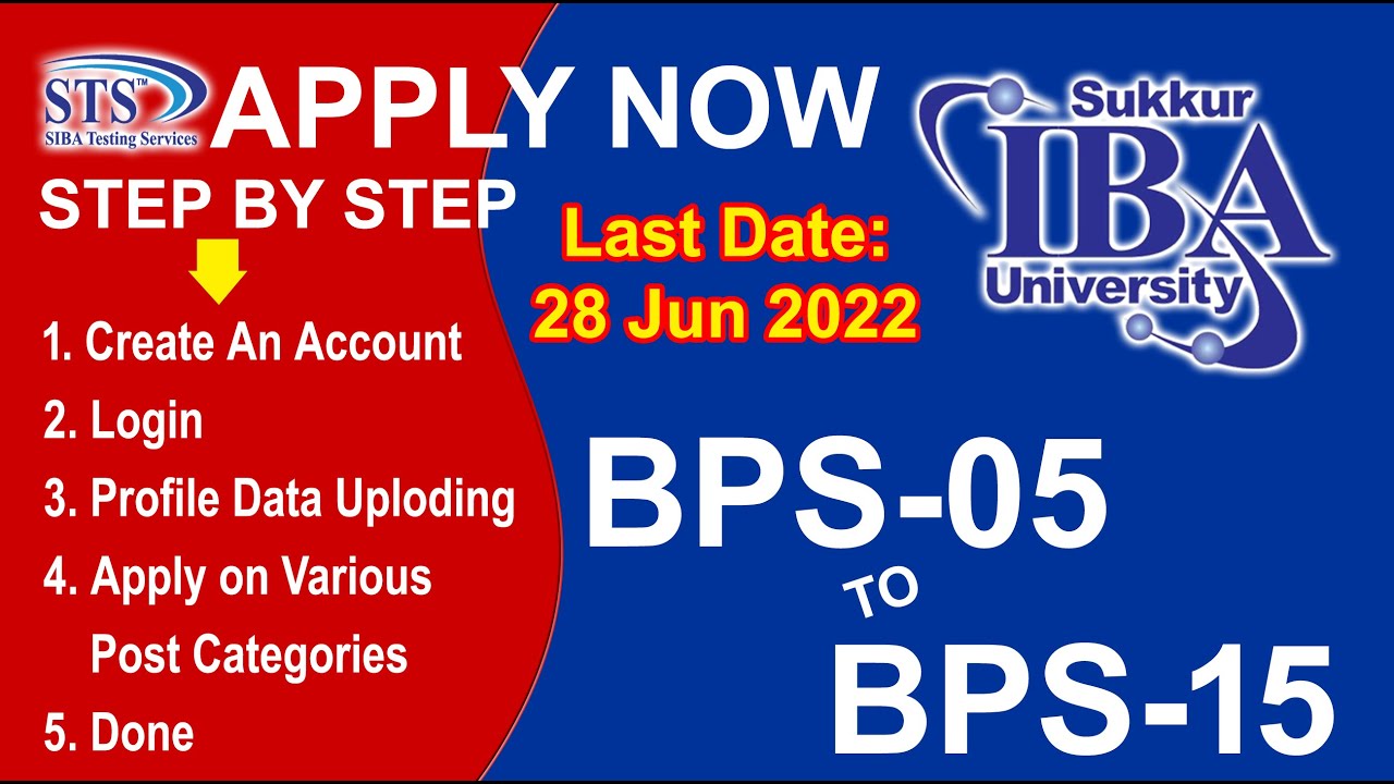 Apply Online - Step by Step  in BPS-05 to BPS-15 on SIBA Testing Service Portal | TechPers