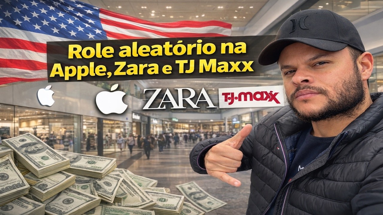 UM DIA COMIGO NA APPLE, ZARA E TJ MAXX
