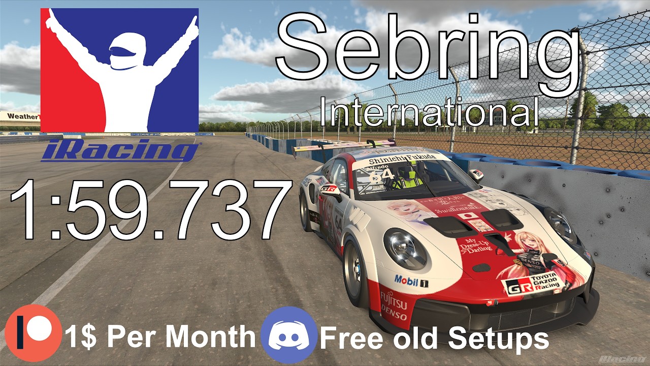 iRacing Hotlap | Porsche 911 Cup (992.2) | Sebring International | [RM1] | iRacing Setup
