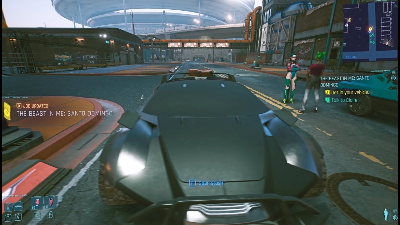 Cyberpunk 2077: Beast in Me Santa Domingo- Test Race w/ ''Caliburn's War'' - Custom Nomad Conversion