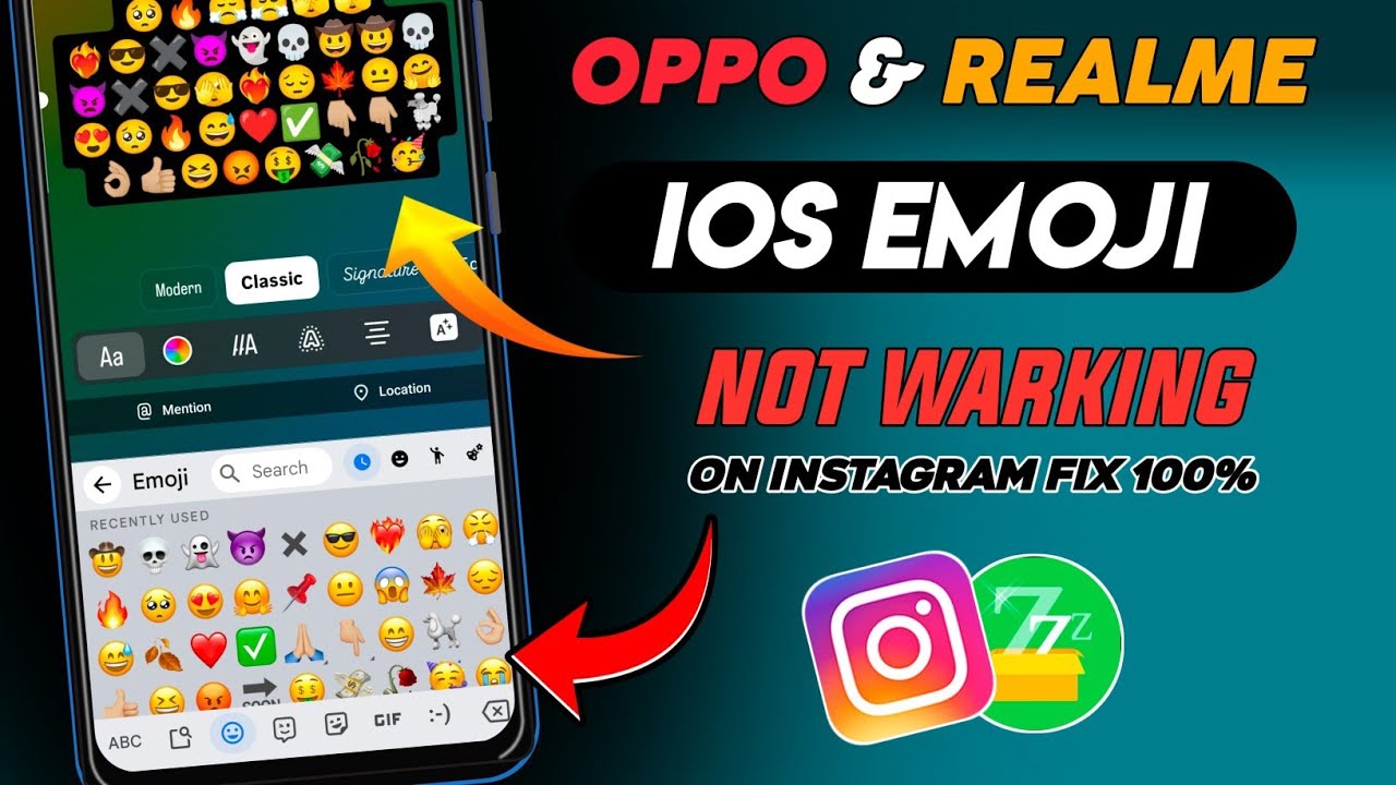 iOS Emoji Not Warking on Instagram | iOS Emoji Instagram| Instagram  Not Warking ios Emoji in Zfont