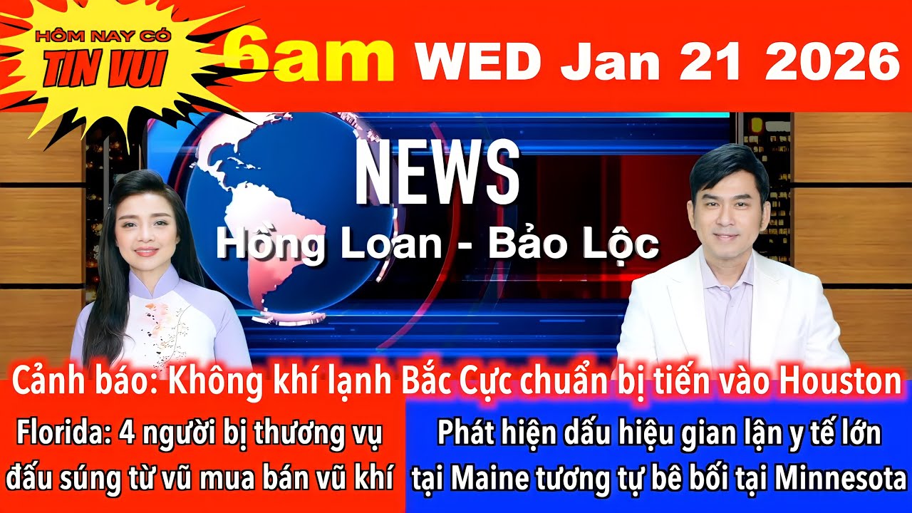 🇺🇸Jan 21, 2026 Cảnh báo: Không khí lạnh Bắc Cực sắp tiến vào Houston, nhiệt độ giảm mạnh cuối tuần