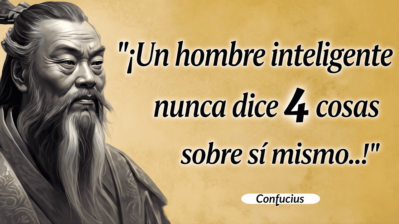 Un Hombre Inteligente Nunca Dice Estas 4 Cosas (Confucio) | Reflexión
