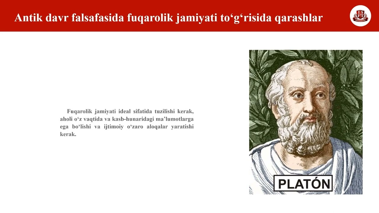 Antik davr falsafasida fuqarolik jamiyati to&rsquo;g&rsquo;risida qarashlar