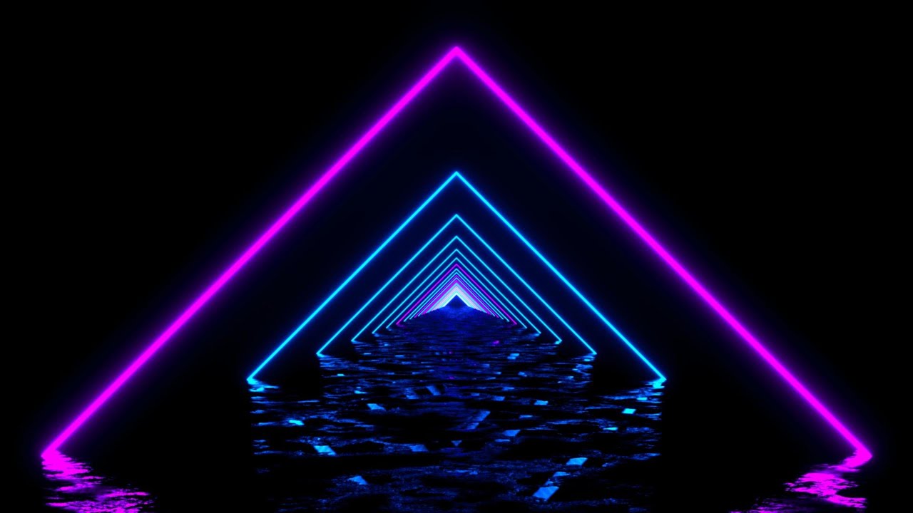 🎬 Explosão Visual 4K – Футуристический Неоновый Треугольный Тоннель | VJ (Без Звука)