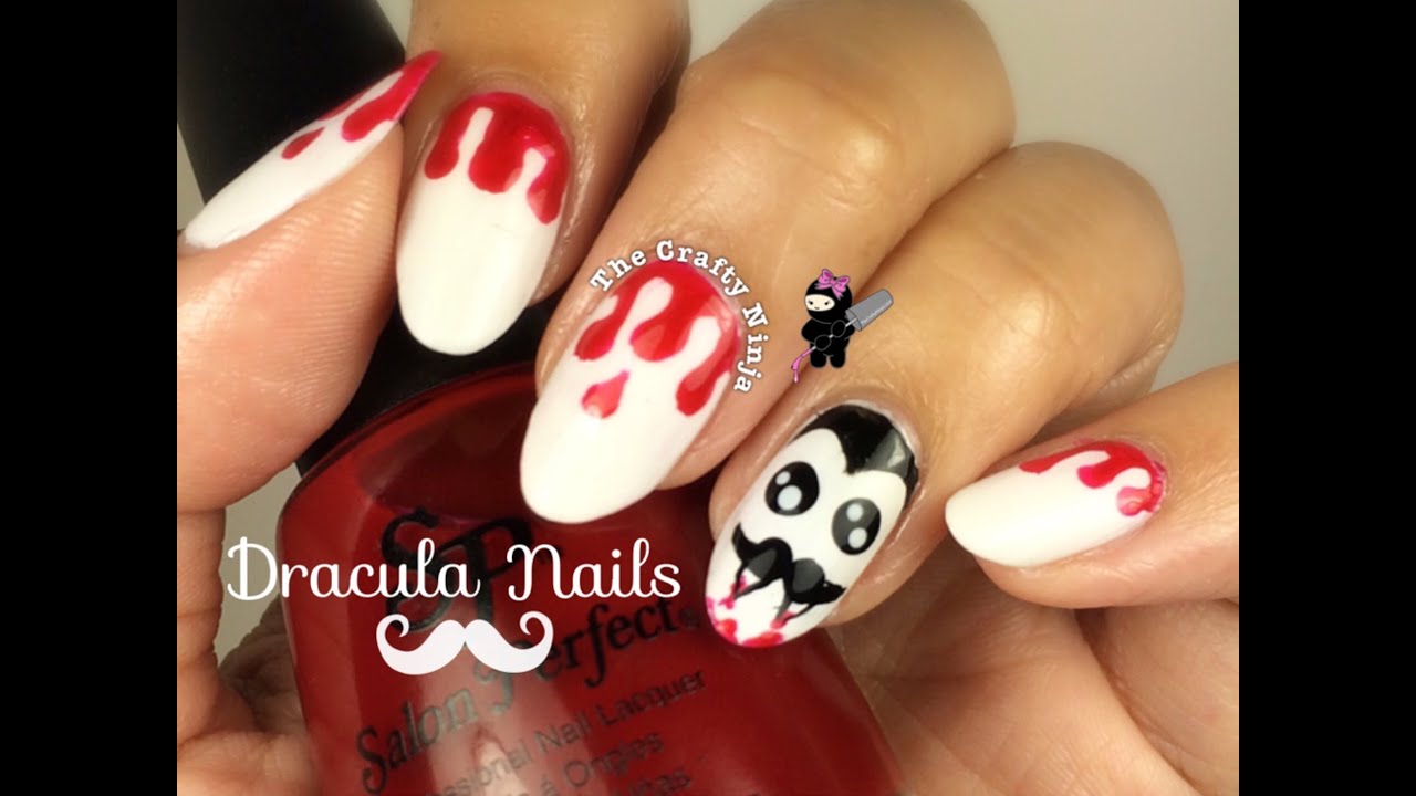 Halloween Vampire Blood Drip Nails by The Crafty Ninja