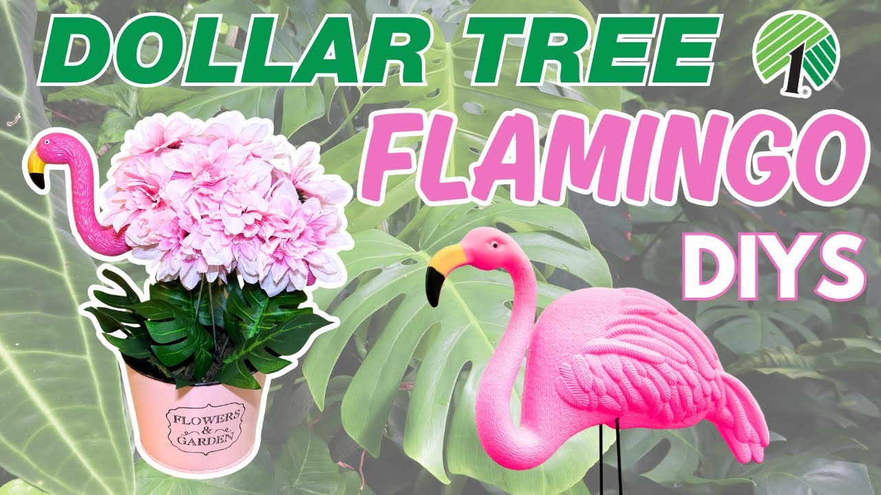 🦩 Pretty in Pink! 10 FLAMINGO Dollar Tree DIYS & Hacks: Tropical Summer or Luau Decor