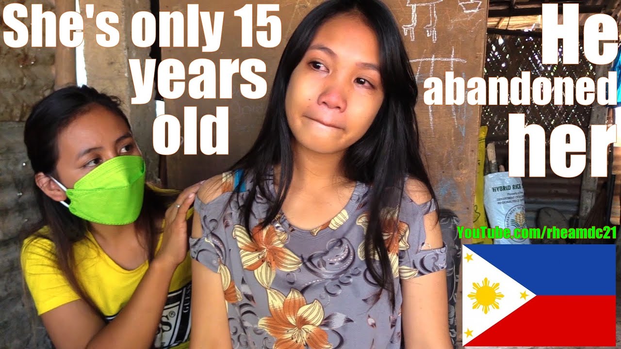 This Beautiful Teen Filipina is only 15 Years Old and He Left Her. Life and Poverty in Philippines!