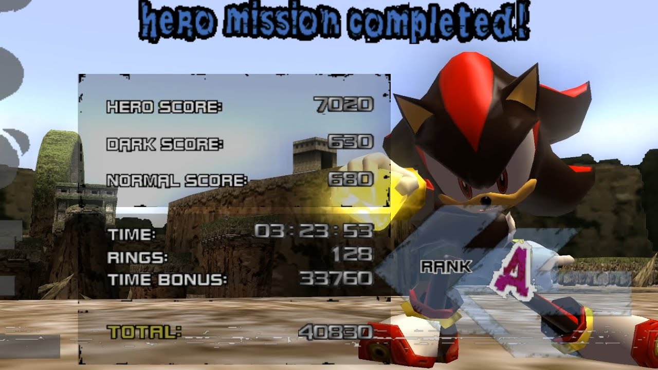 Glyphic Canyon (Hero) A-Rank - Shadow the Hedgehog: Reloaded 1.0