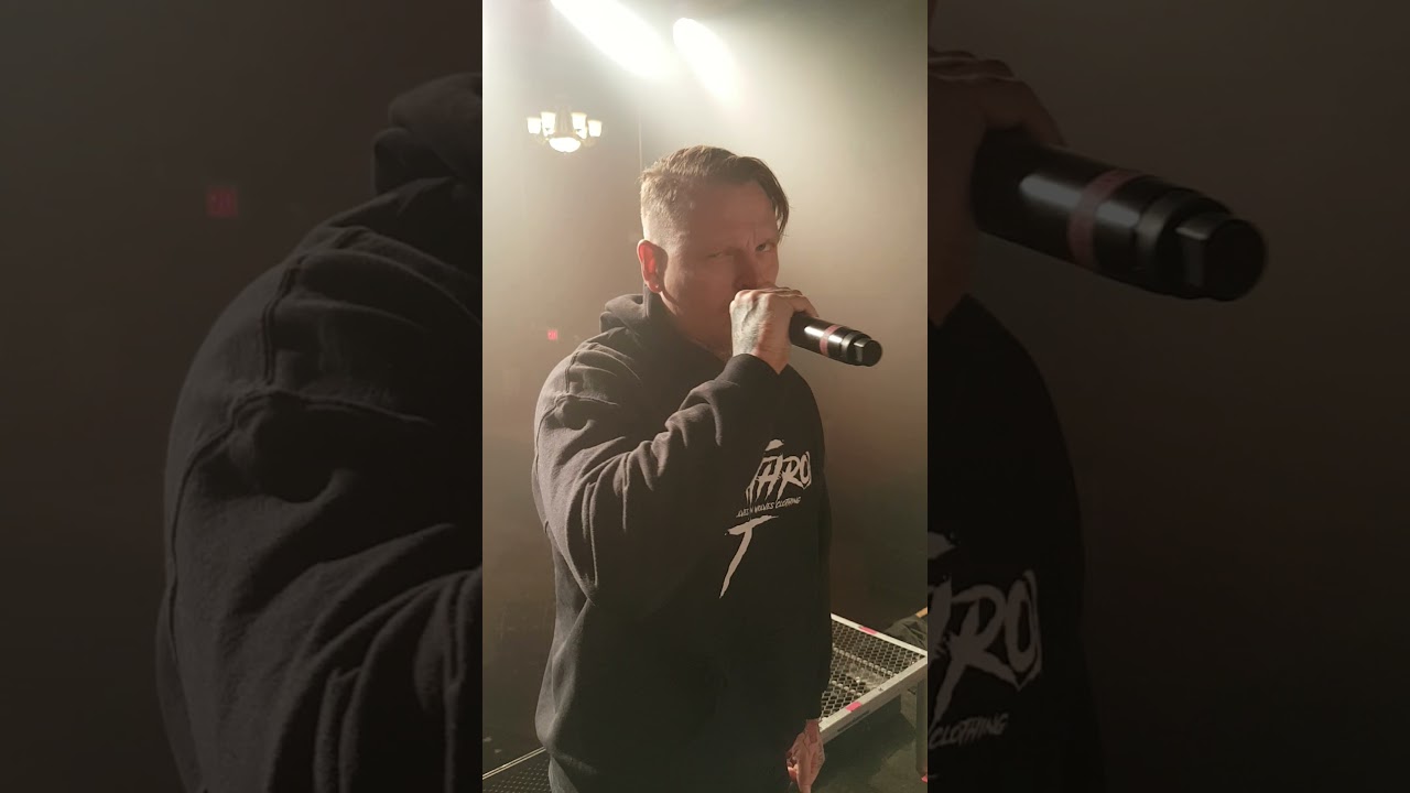 On stage with Combichrist during soundcheck performing Hate Like Me