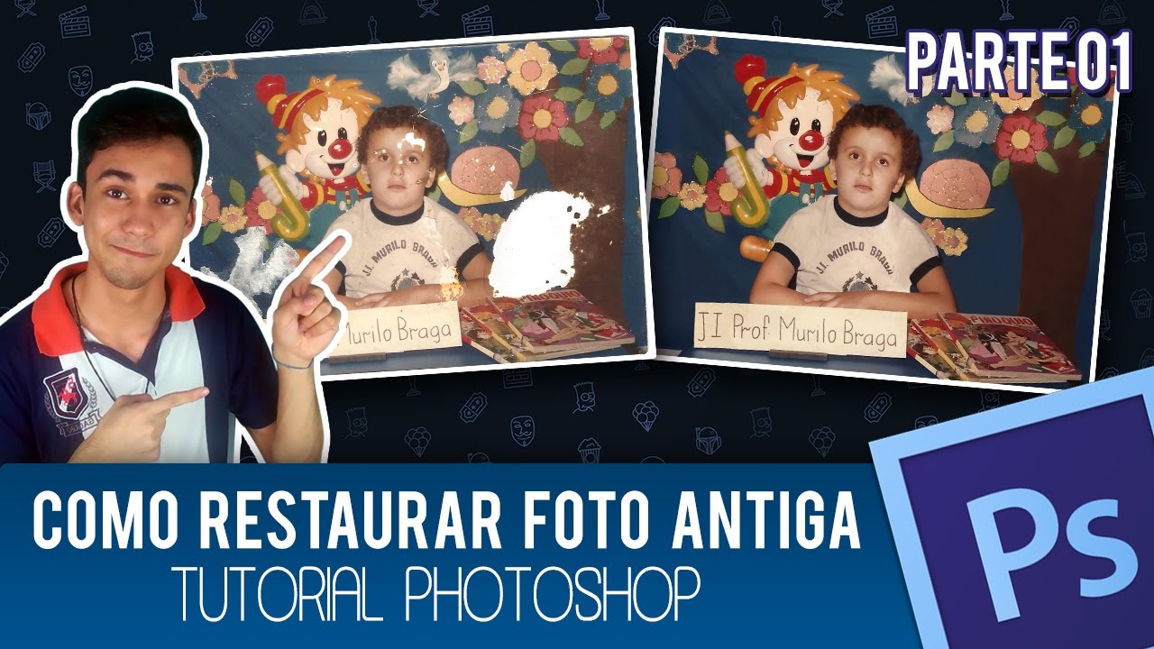Como restaurar uma foto antiga -  Tutorial Photoshop #Parte 01