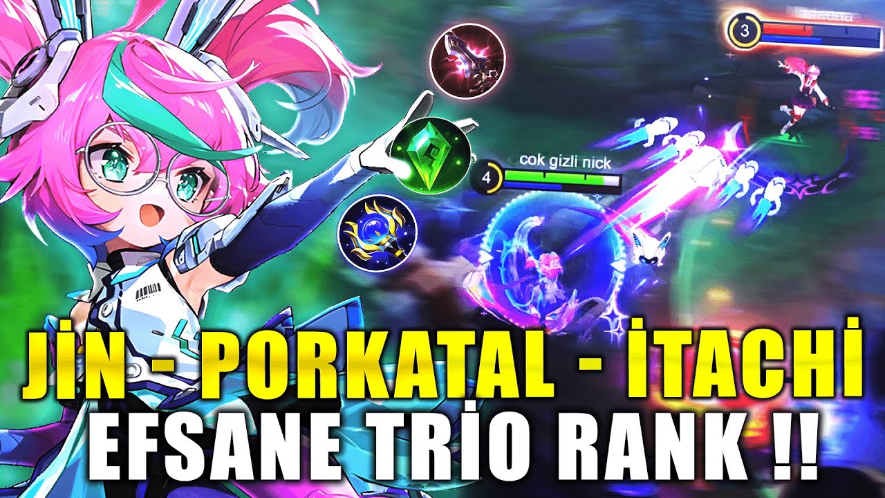 KARŞIDA GLOBAL 1 VAR DEDİLER KOLLARI SIVADIK - Porkatal Itachi Jin Trio Rank | Mobile Legends