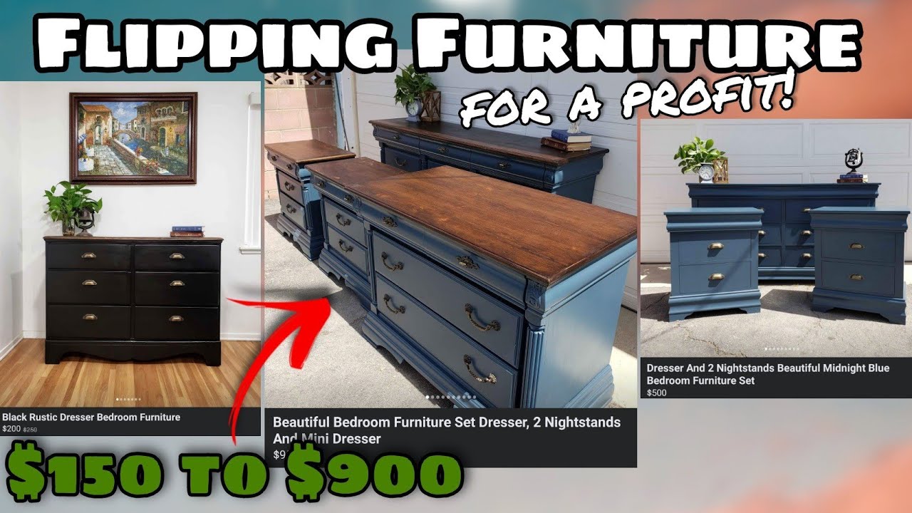 Making Over $1,000 in Profit Flipping Furniture On Facebook Market Place - Vlog Style