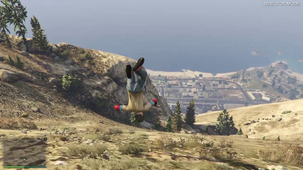 Grand Theft Auto V: Director Mode - Falling in Low Gravity