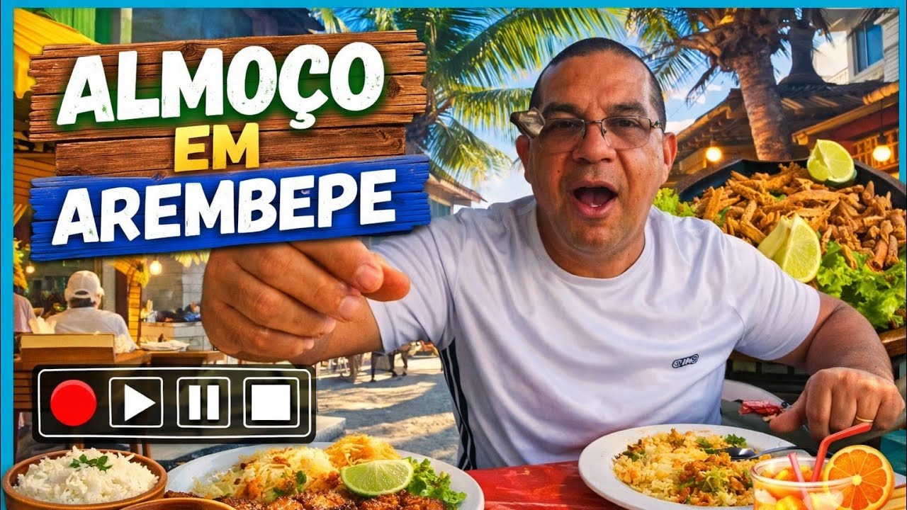 🌴 Esse almoço em AREMBEPE-BAHIA vai te dar fome! QUE DELÍCIA 😋 