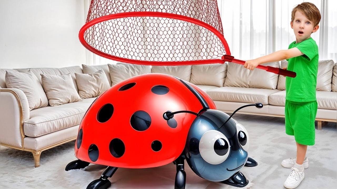 أليكس يصطاد الحشرات في المنزل! 🐞🏠✨