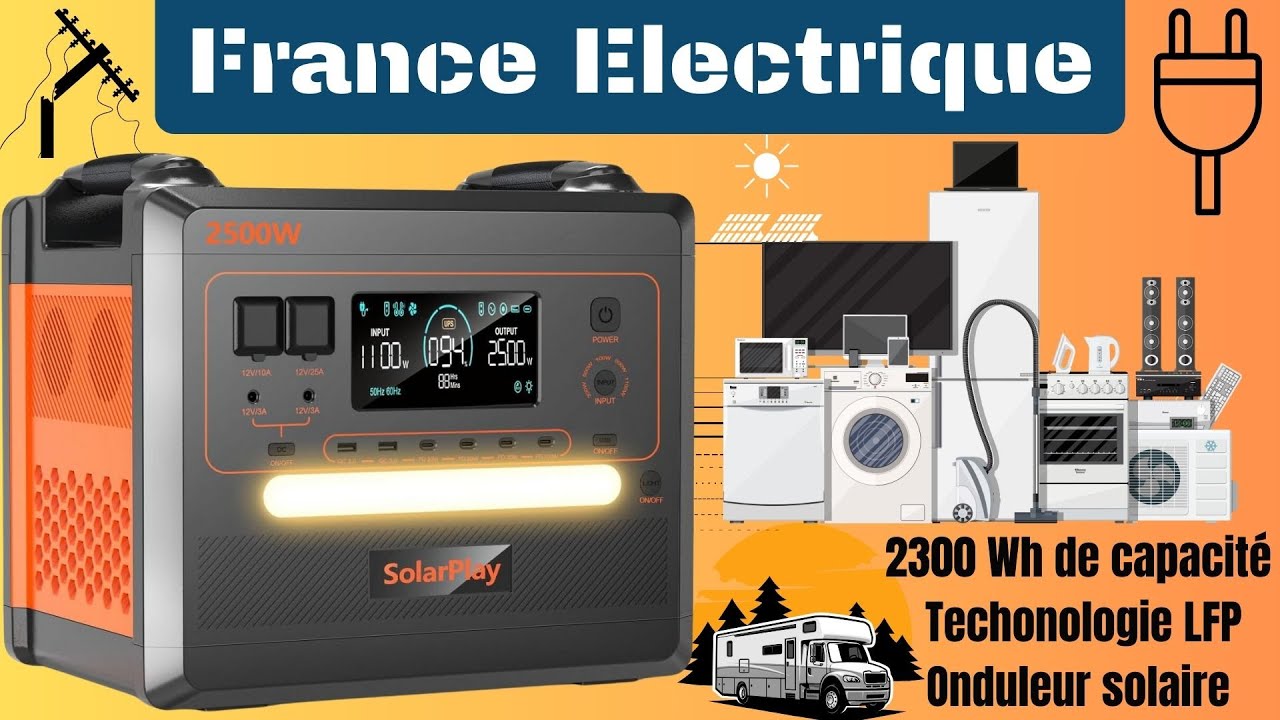 SOLARPLAY 2500W / Batterie prête pour toutes les épreuves domestiques, et en mobilité !