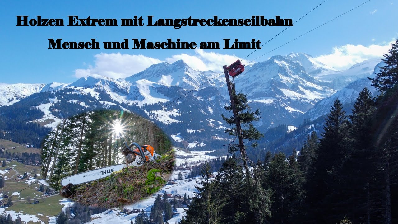 Holzen EXTREM mit Seilbahn, Mensch und Maschine am Limit!
