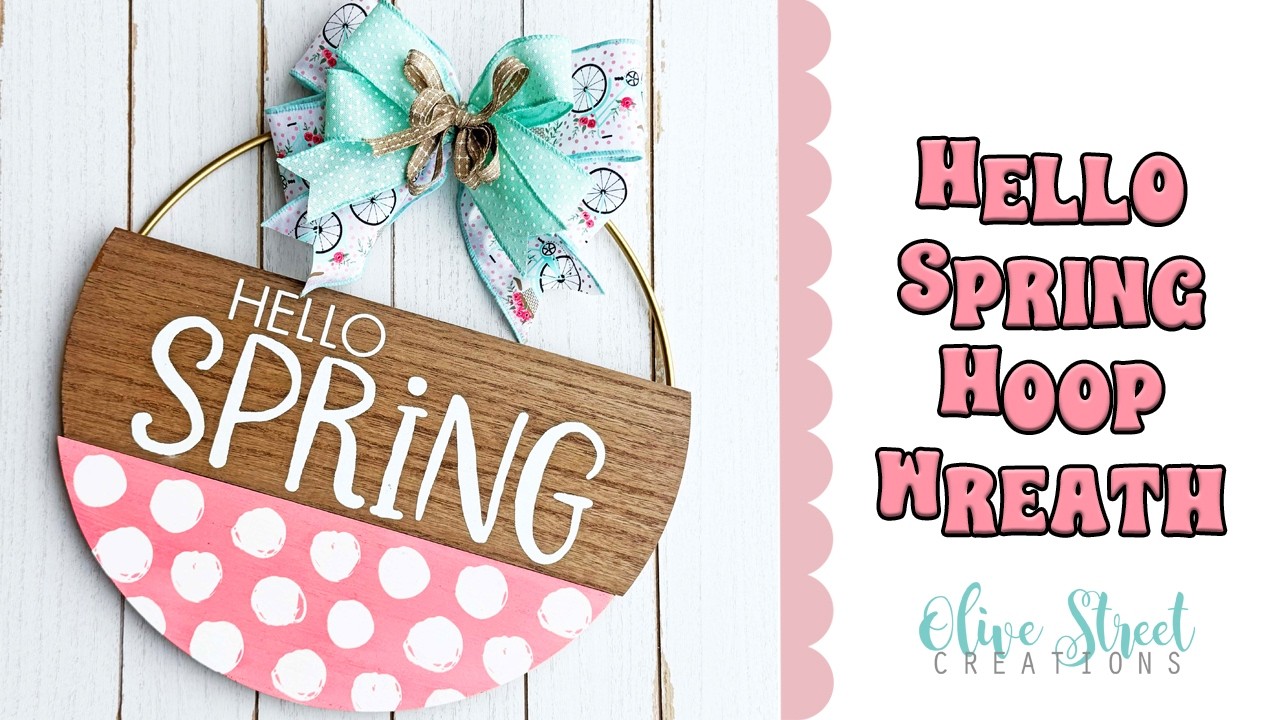 Hello Spring Hoop Wreath I New Chalk Transfer & Paste Color!