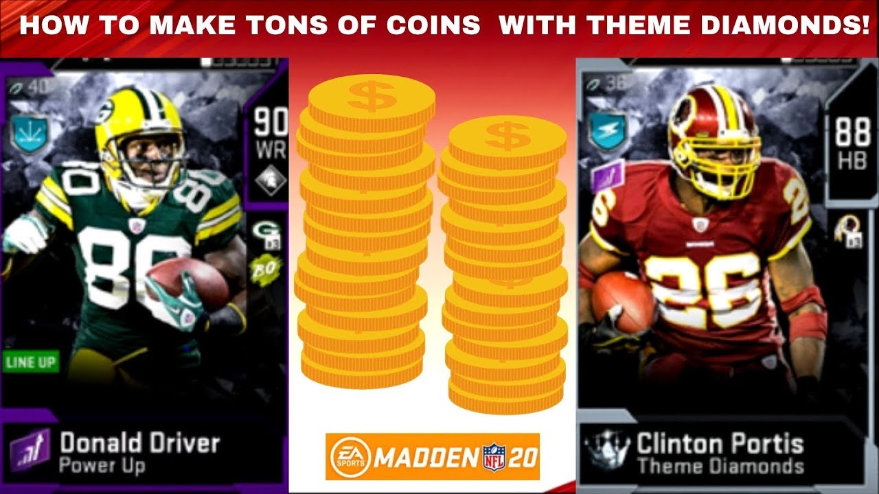 HOW TO MAKE COINS WITH THEME DIAMONDS! COMPLETING A THEME DIAMONDS SET! Madden 20 Ultimate Team