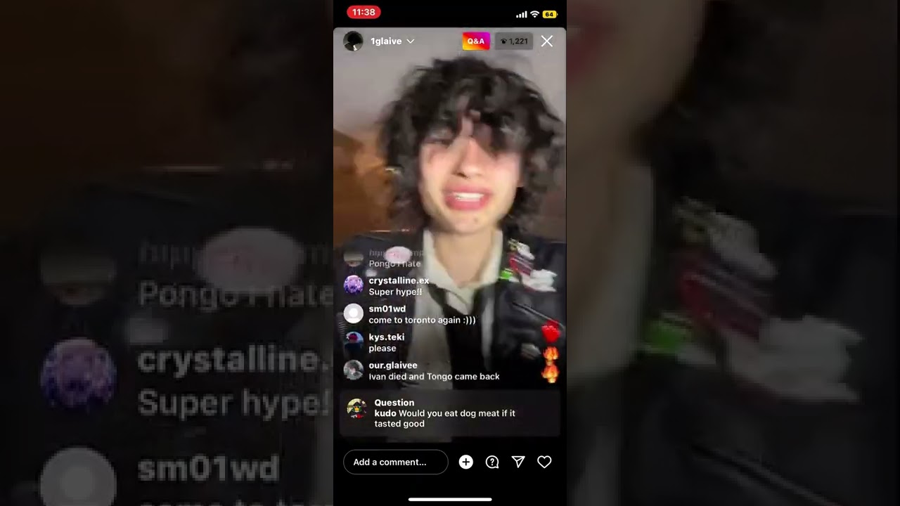 glaive singing three wheels and it still drives and answering some questions on ig live 28/9/22
