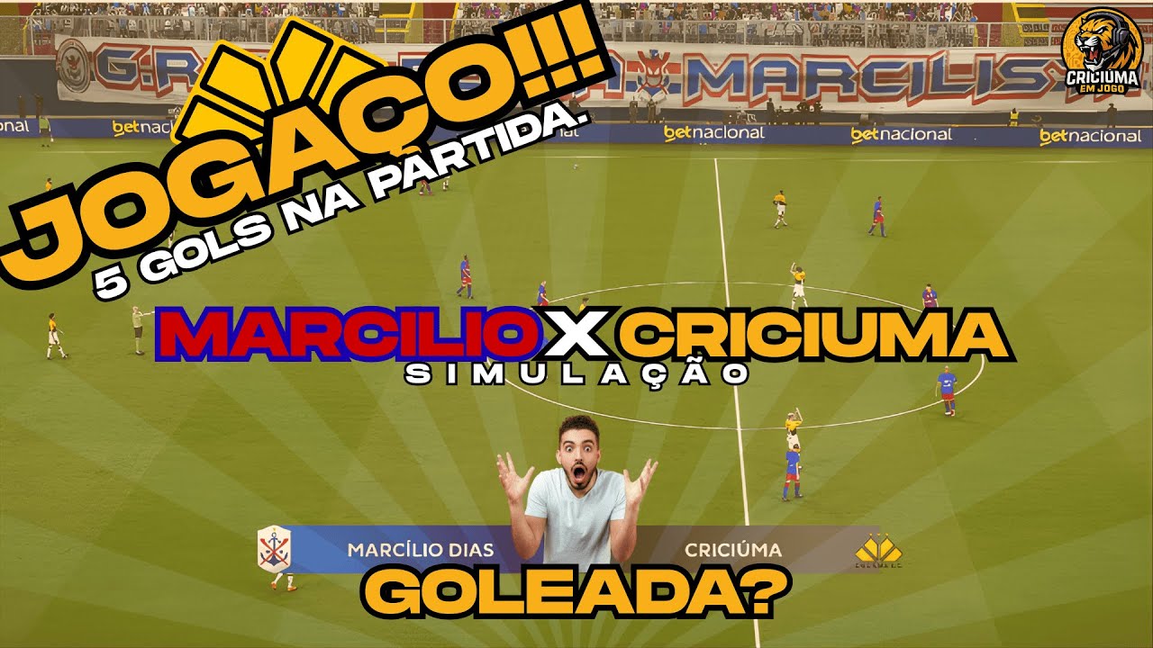 A ESTREIA! Simulei Marcílio Dias x Criciúma: O Tigre começou bem? (Catarinense 2026)