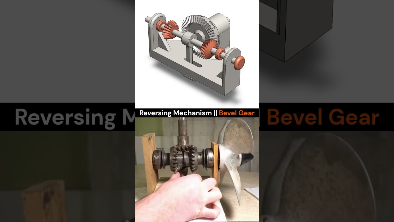Reversing Mechanism || Bevel Gear📌 #mechanism #mechanicalengineering #mechanical #automation