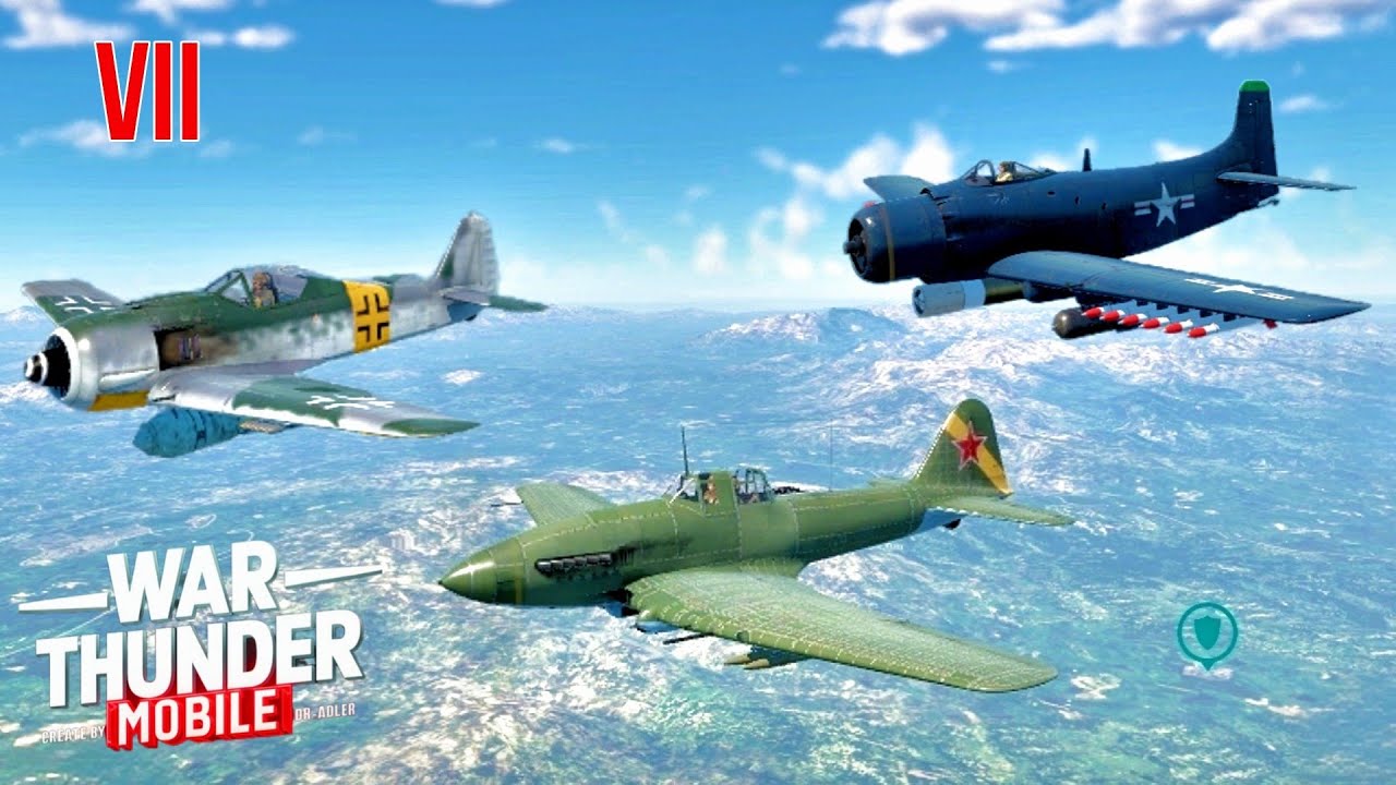 Лучший штурмовик на 7 ранге в War Thunder Mobile (Ил-10, Fw 190 F-8, AD-2)