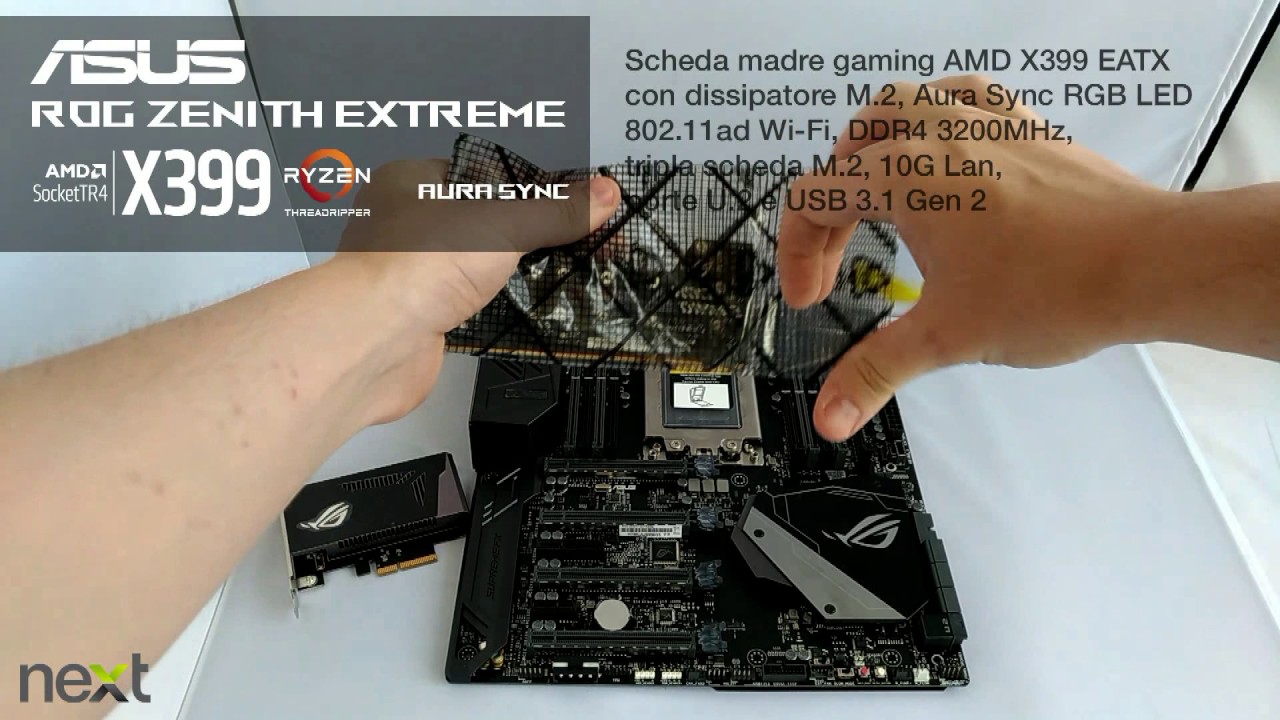 Unboxing ASUS ROG Zenith Extreme X399 M.2 10G LAN Aura Sync RGB