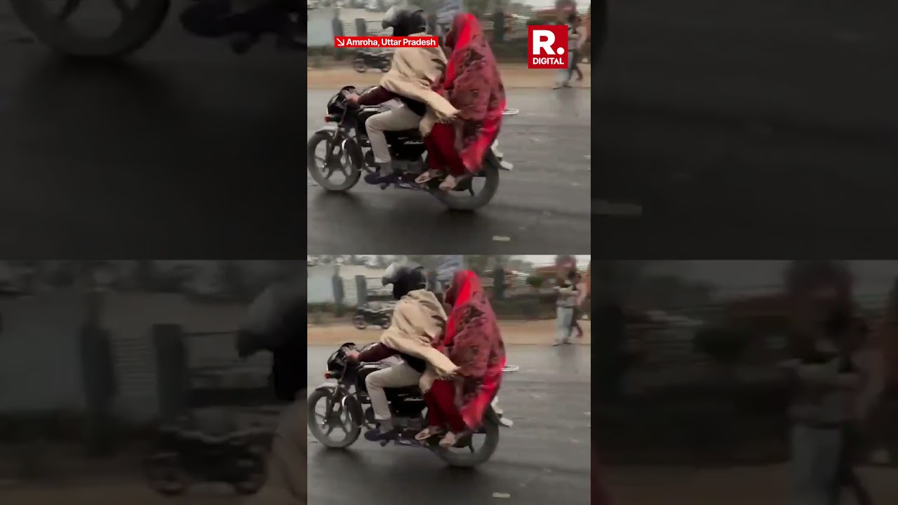 UP Road Turns Hazardous as Bikers Skid Repeatedly in Amroha