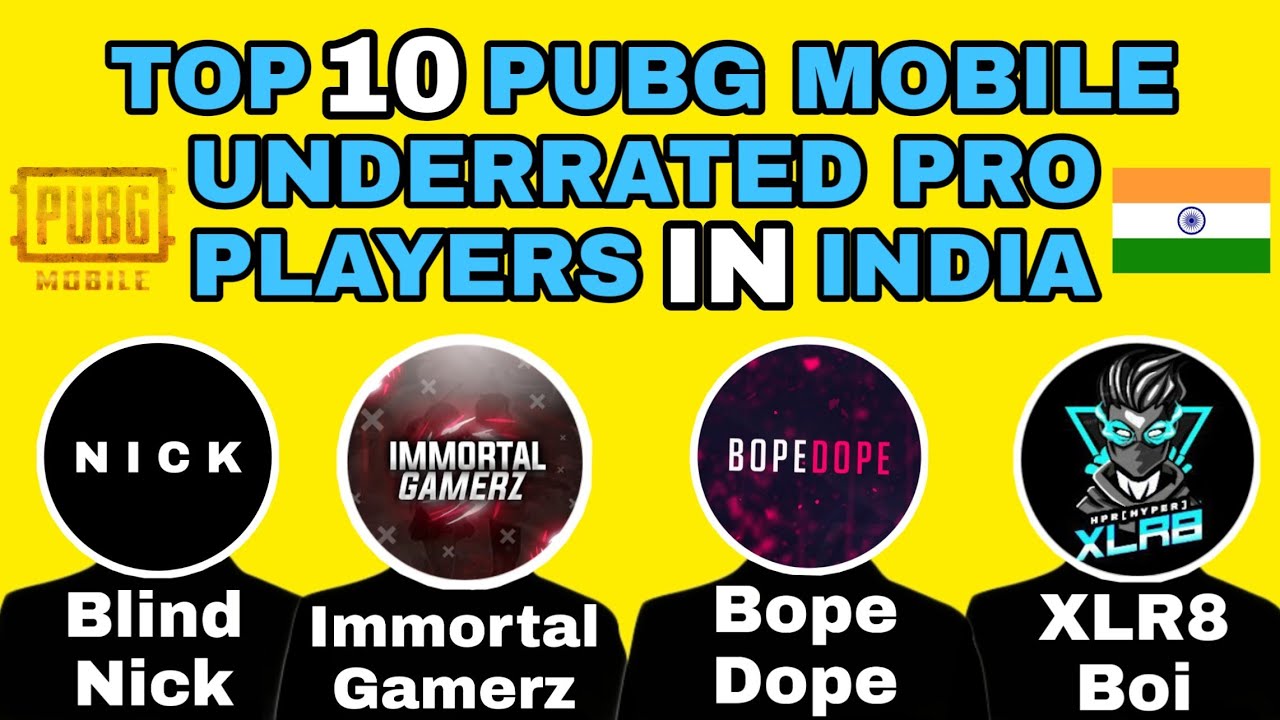 TOP 10 PUBG MOBILE UNDERRATED PRO PLAYERS IN INDIA🇮🇳