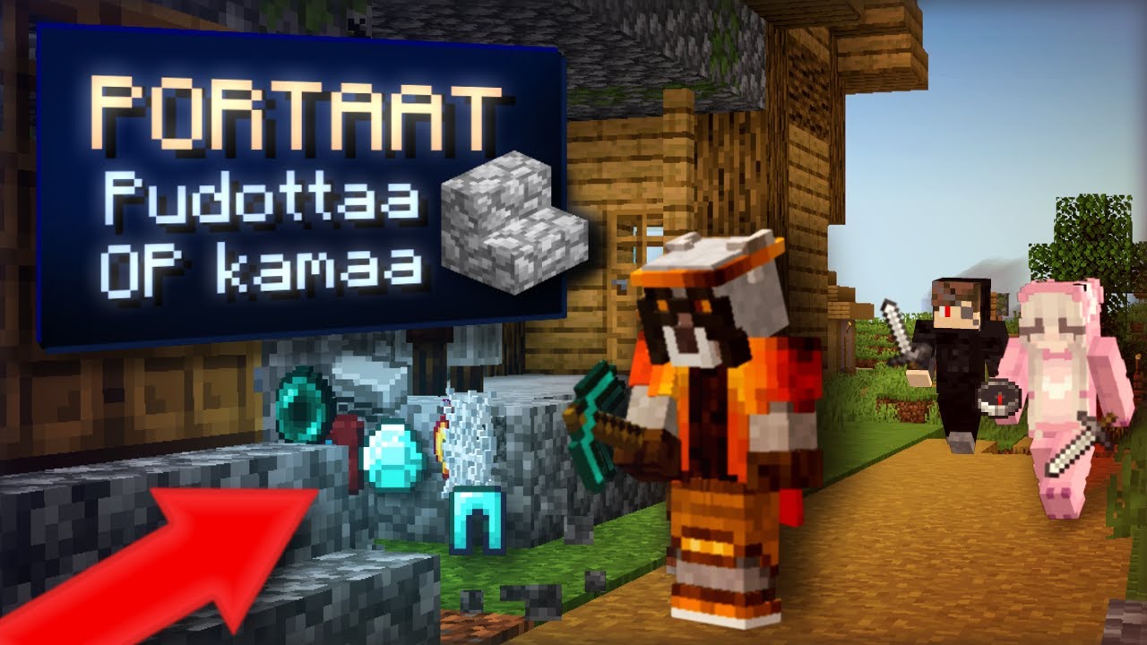 Minecraft Manhunt, mutta PORTAAT on OP