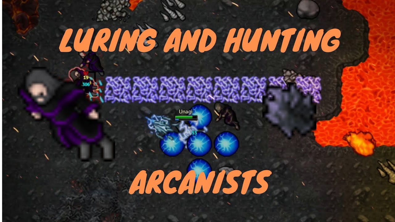 MEDIVIA - Grim Faction, Luring and Hunting Arcanist (Farming Black Crystal)