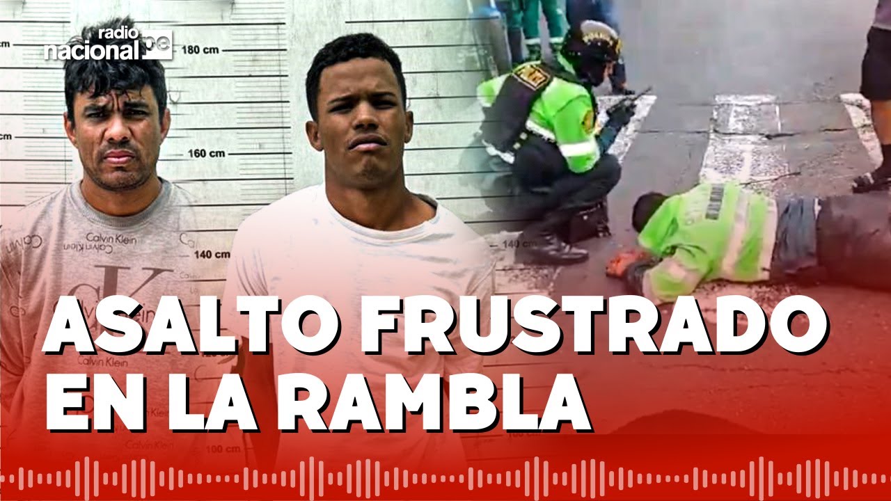 Asalto en La Rambla a cambista: un policía herido y delincuente abatido