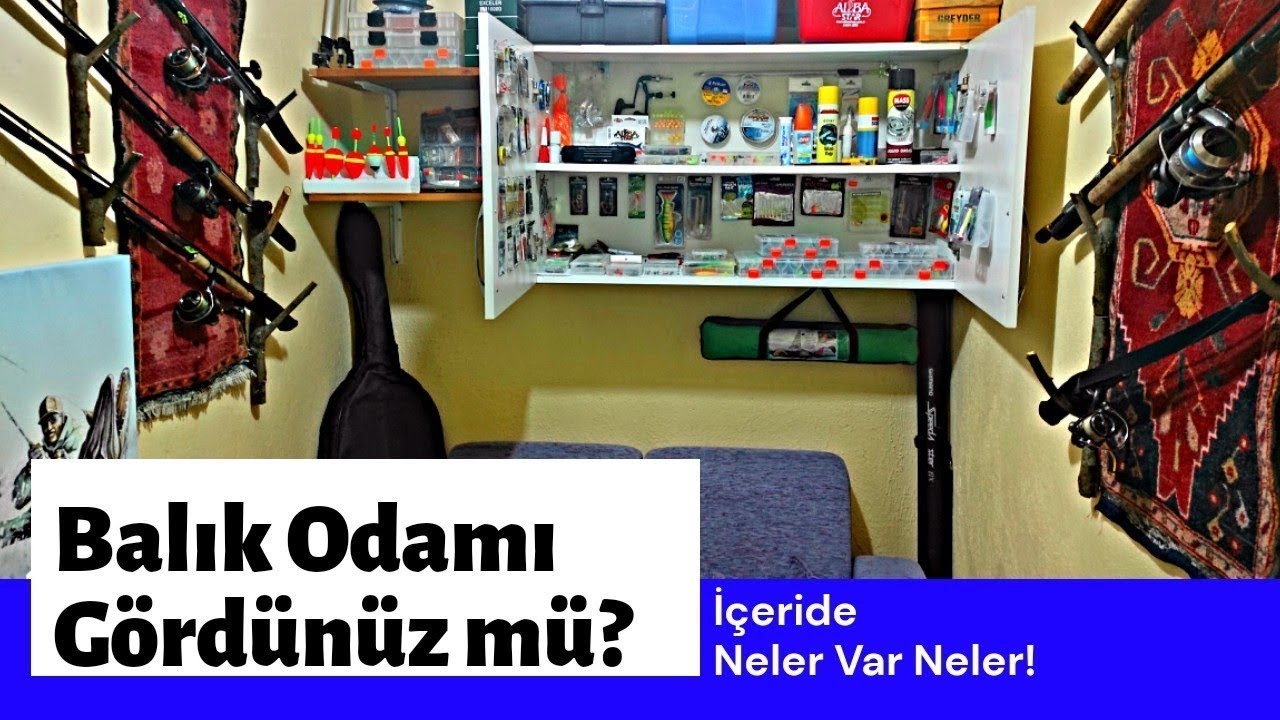 Balık Malzemeleri Odama Hoş Geldiniz // Tüm Av Malzemelerim Bu Odada. My fish room.