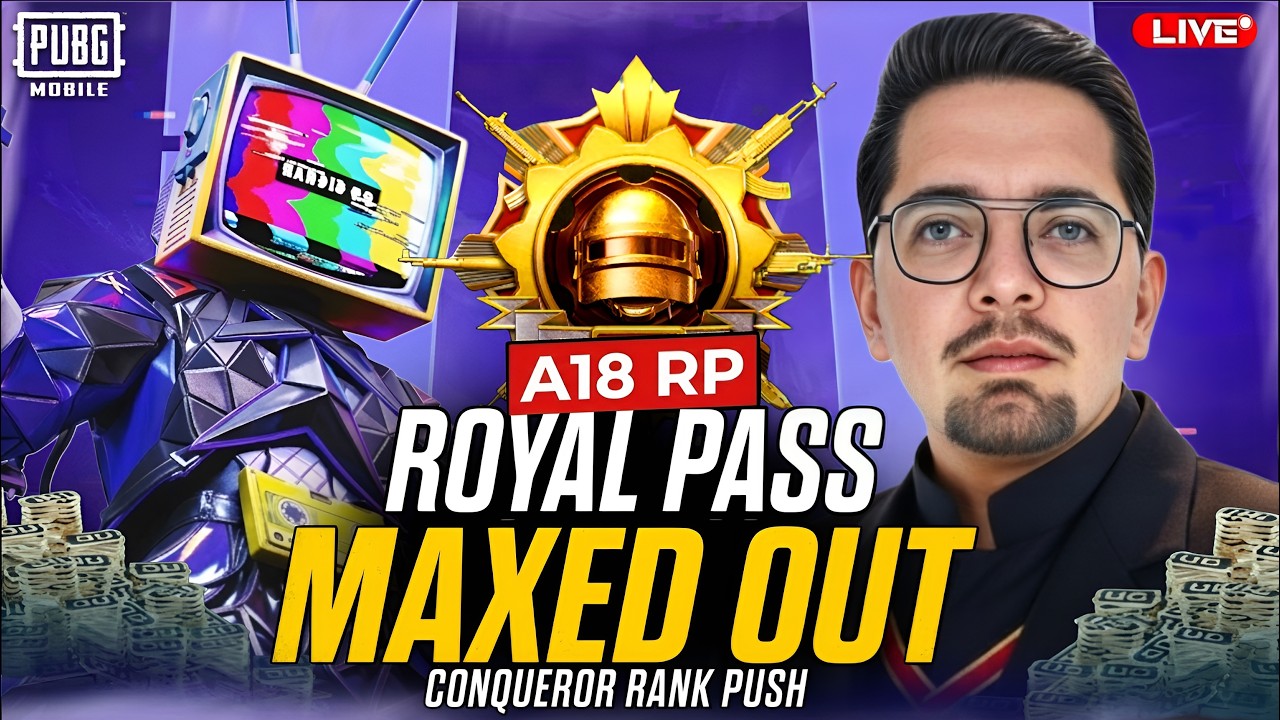 MAXING A18 ROYALE PASS! 🚀 RP 1 TO 100 UNLOCKED + ALL REWARDS! & GAMEPLAY | 🔥 PUBG MOBILE LIVE 🔥‪
