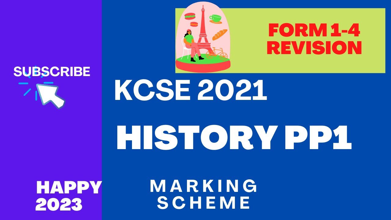 KCSE 2021 HISTORY  PAPER 1 - marking scheme