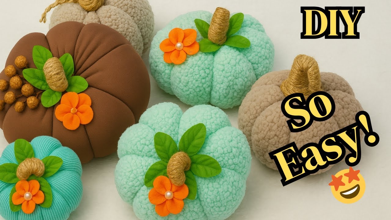How to Make Easy Teddy Fabric Pumpkins | Cozy Autumn DIY Project | Journal-Style Home Décor