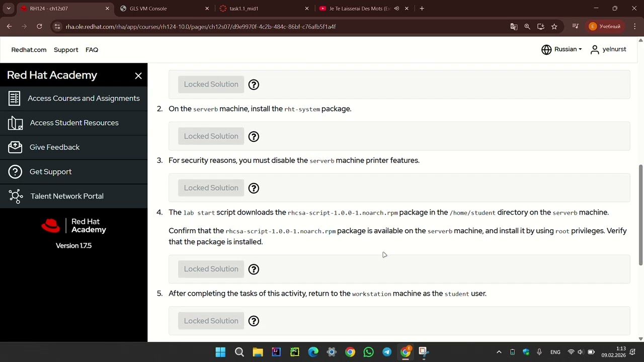 Red Hat | Lab 12.7: Install and Update Software with RPM