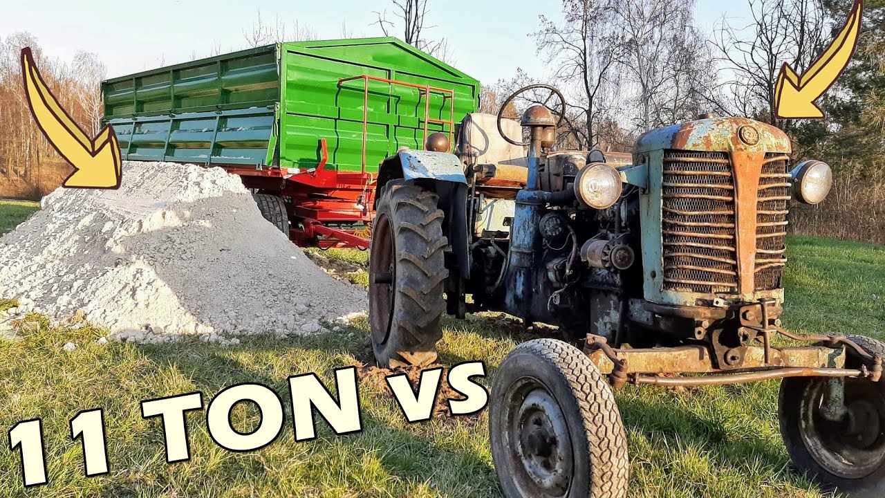 Zetorek nie dał rady... 11 ton - Przyczepa + AgroSulCa