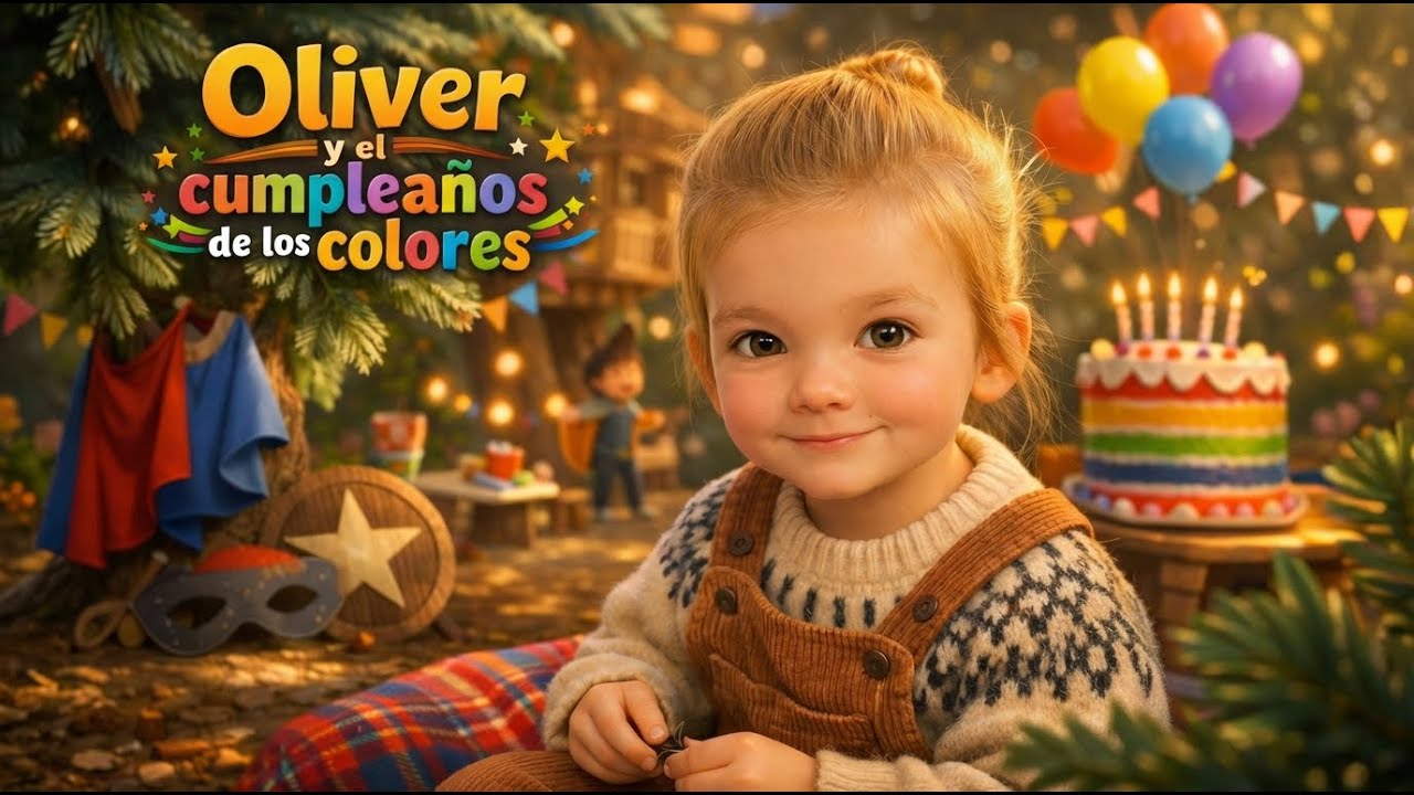 Oliver y el cumpleaños de los colores | Amistad y celebración compartida | Cuento infantil original