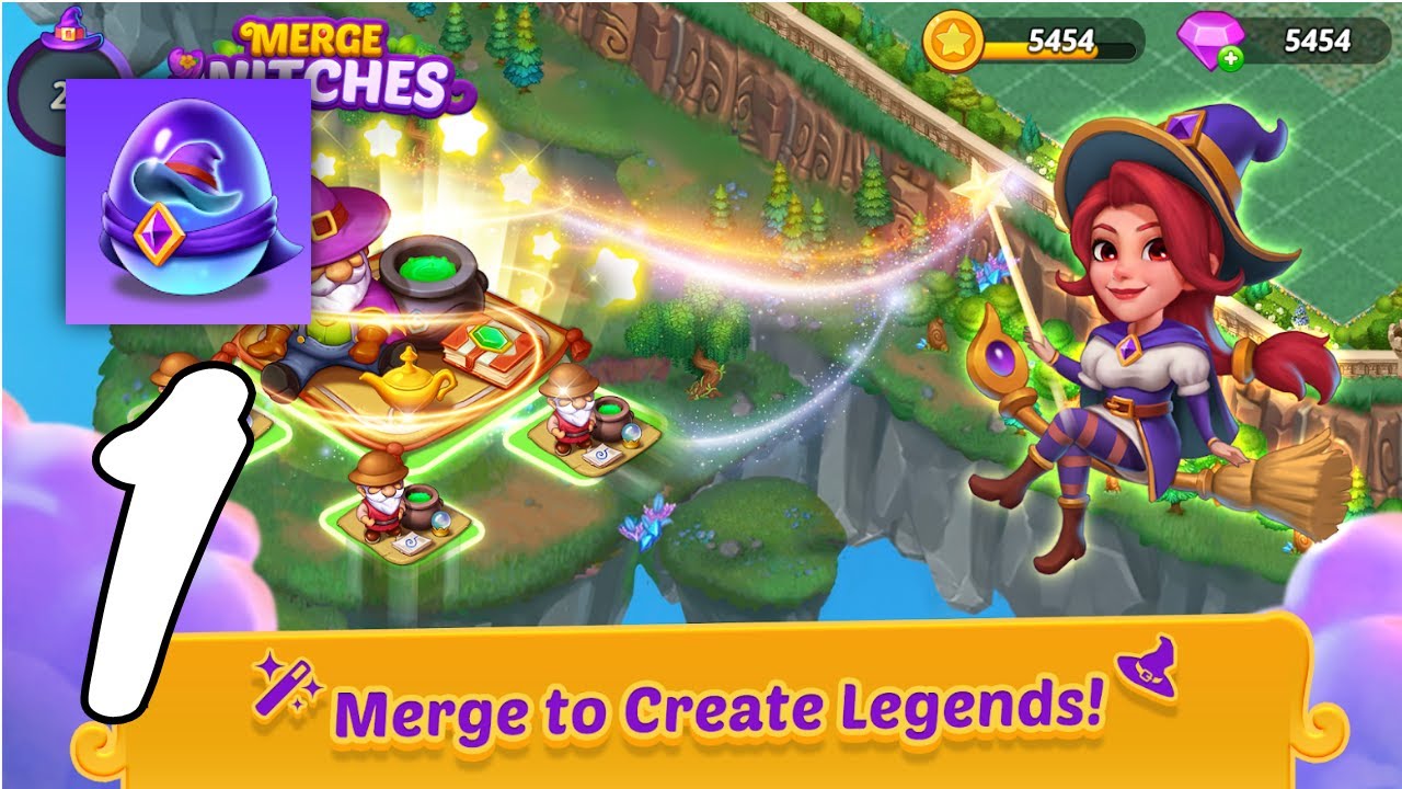 Merge Witches - merge&match to discover calm life Gameplay Walkthrough #1 (Android, IOS)