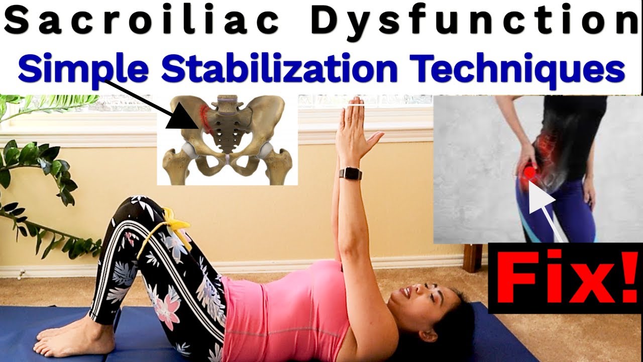 How To Fix SACROILIAC DYSFUNCTION?  Pilates Physio Elastic Band Simple Techniques Program