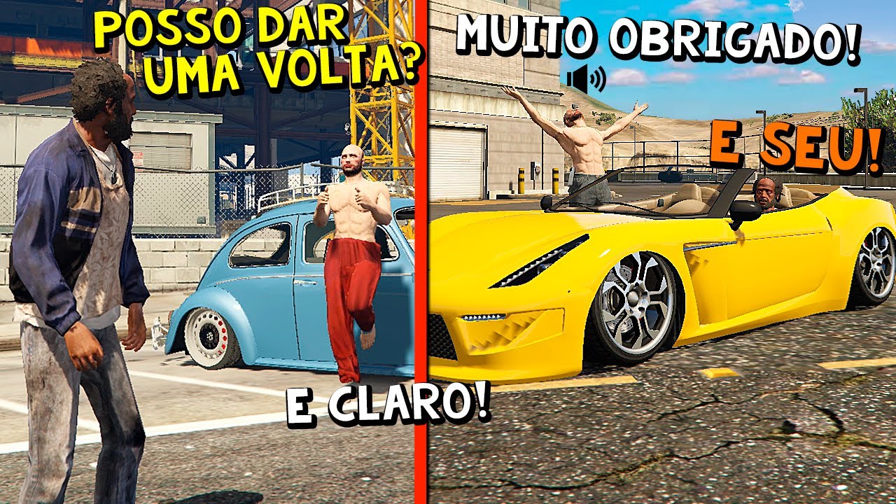 PEDI UM CARRO EMPRESTADO E DEVOLVI UMA FERRARI NO GTA RP