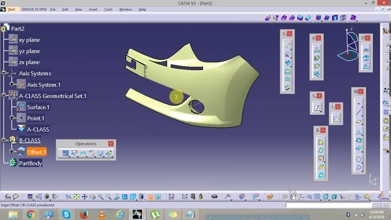 Generation of B-class surface from Given A-class surface