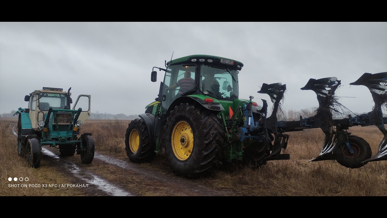 Пахота ЮМЗ 6 в парі із JOHN DEERE 7230 R Піднімаємо цілину